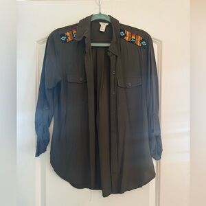 Forever 21 Olive Green Shirt